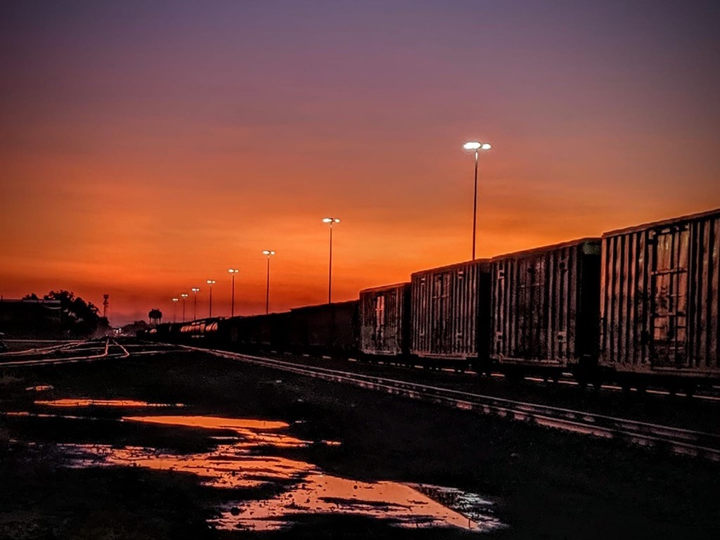 rail at night